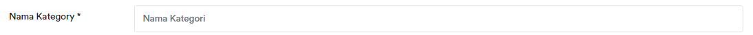 1. Form Input Nama Kategori